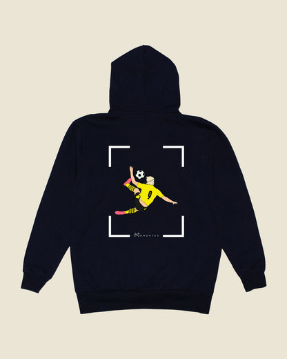 fodboldtrøje erling haaland dortmund, navyblå hoodie ryg