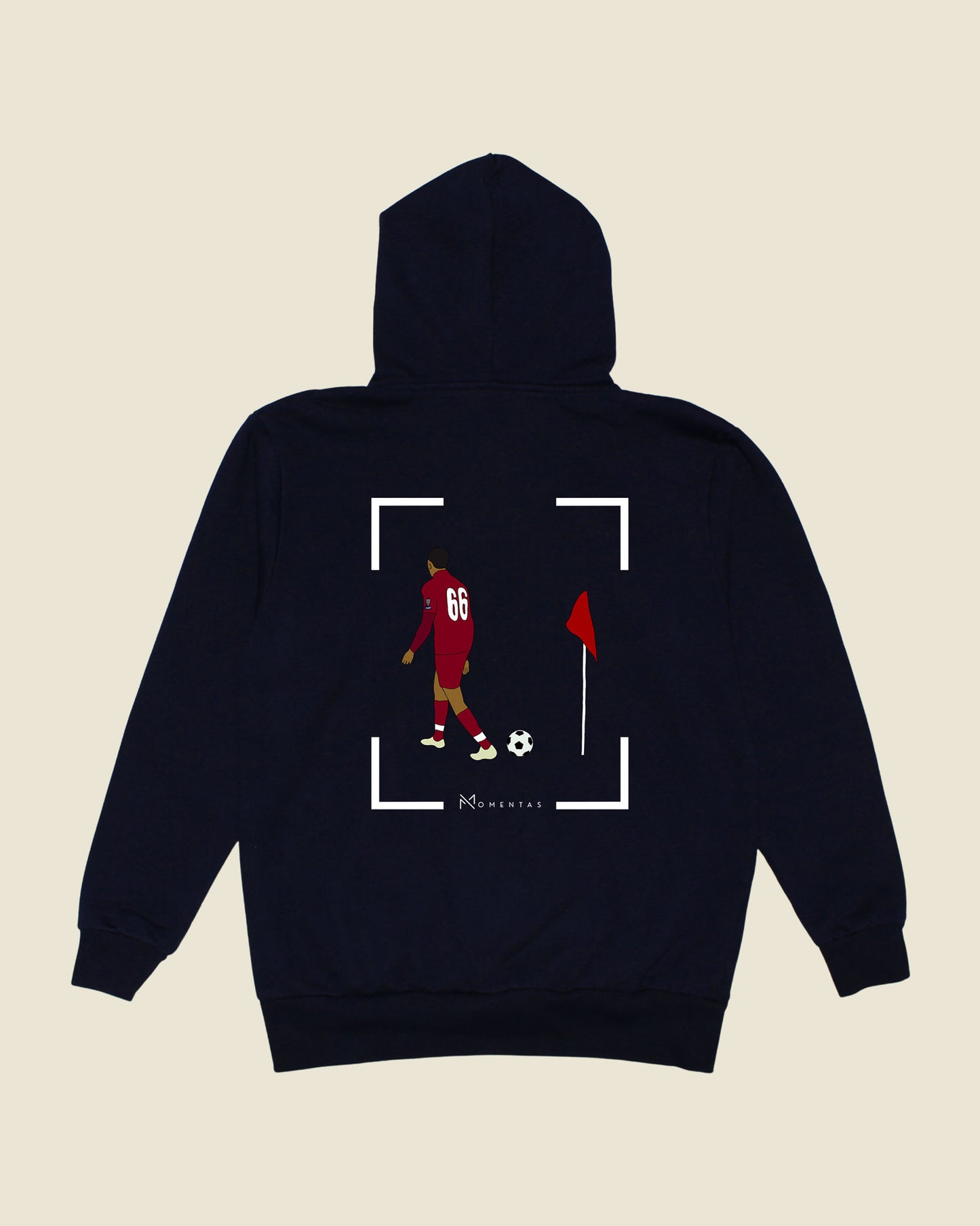 fodboldtrøje trent alexander-arnold liverpool, navyblå hoodie ryg