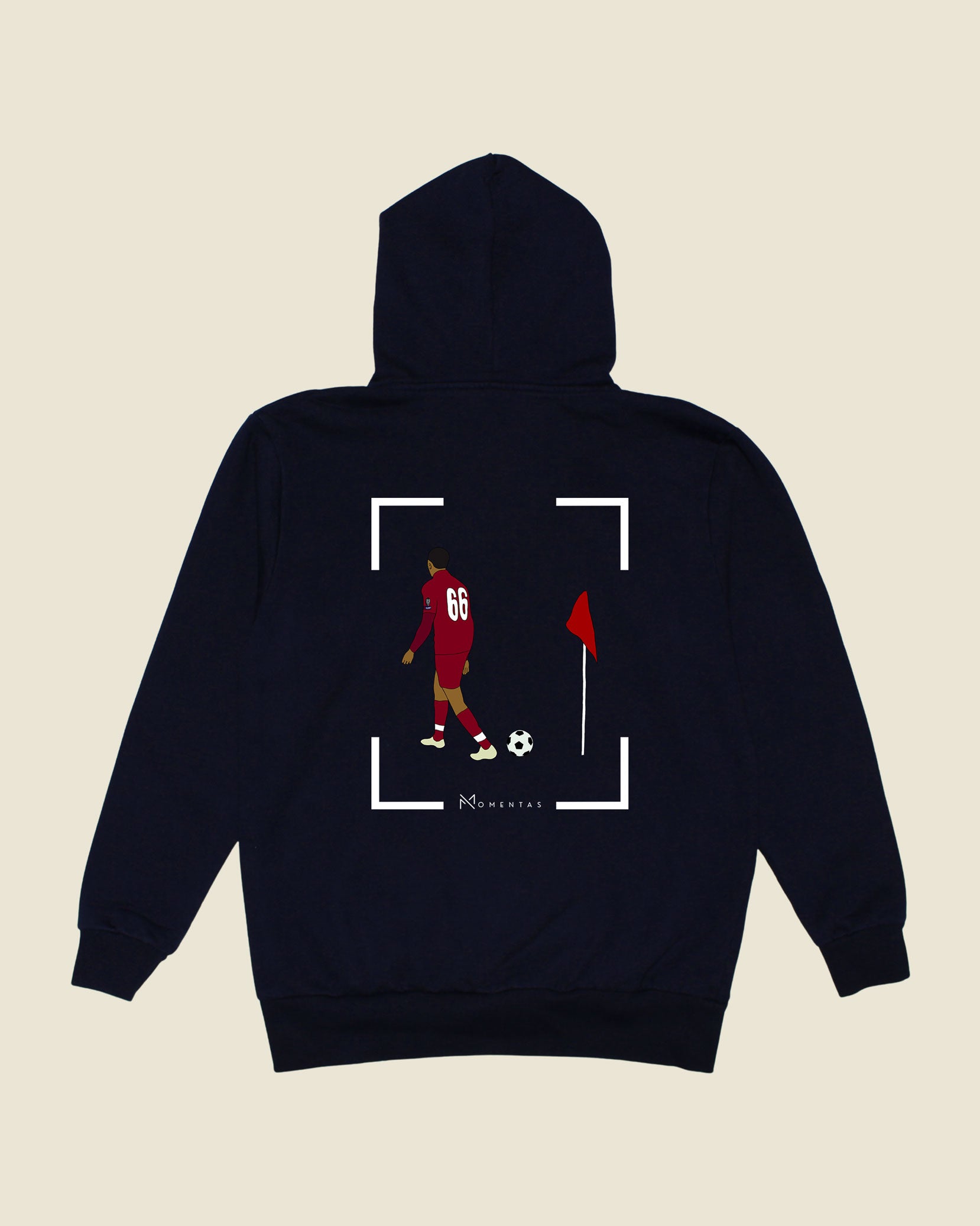 fodboldtrøje trent alexander-arnold liverpool, navyblå hoodie ryg