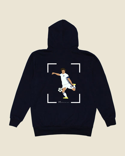 fodboldtrøje thomas delaney fc københavn, navyblå hoodie ryg
