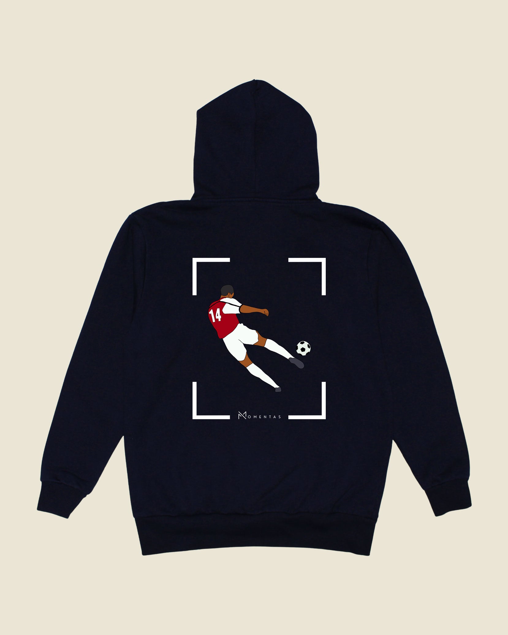 fodboldtrøje thierry henry arsenal, navyblå hoodie ryg 