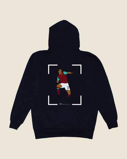 fodboldtrøje winston reid west ham, navyblå hoodie ryg