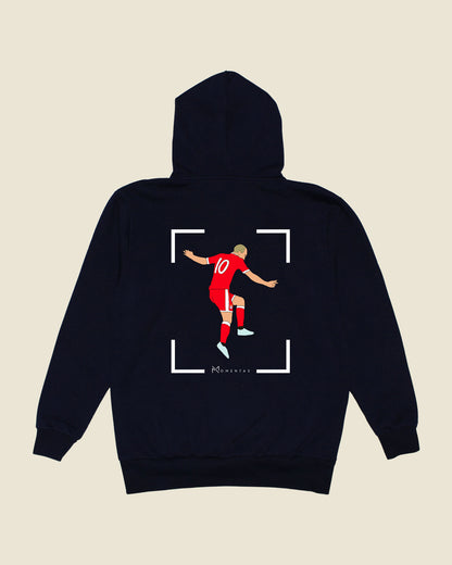 fodboldtrøje arjen robben bayern münchen, navyblå hoodie ryg
