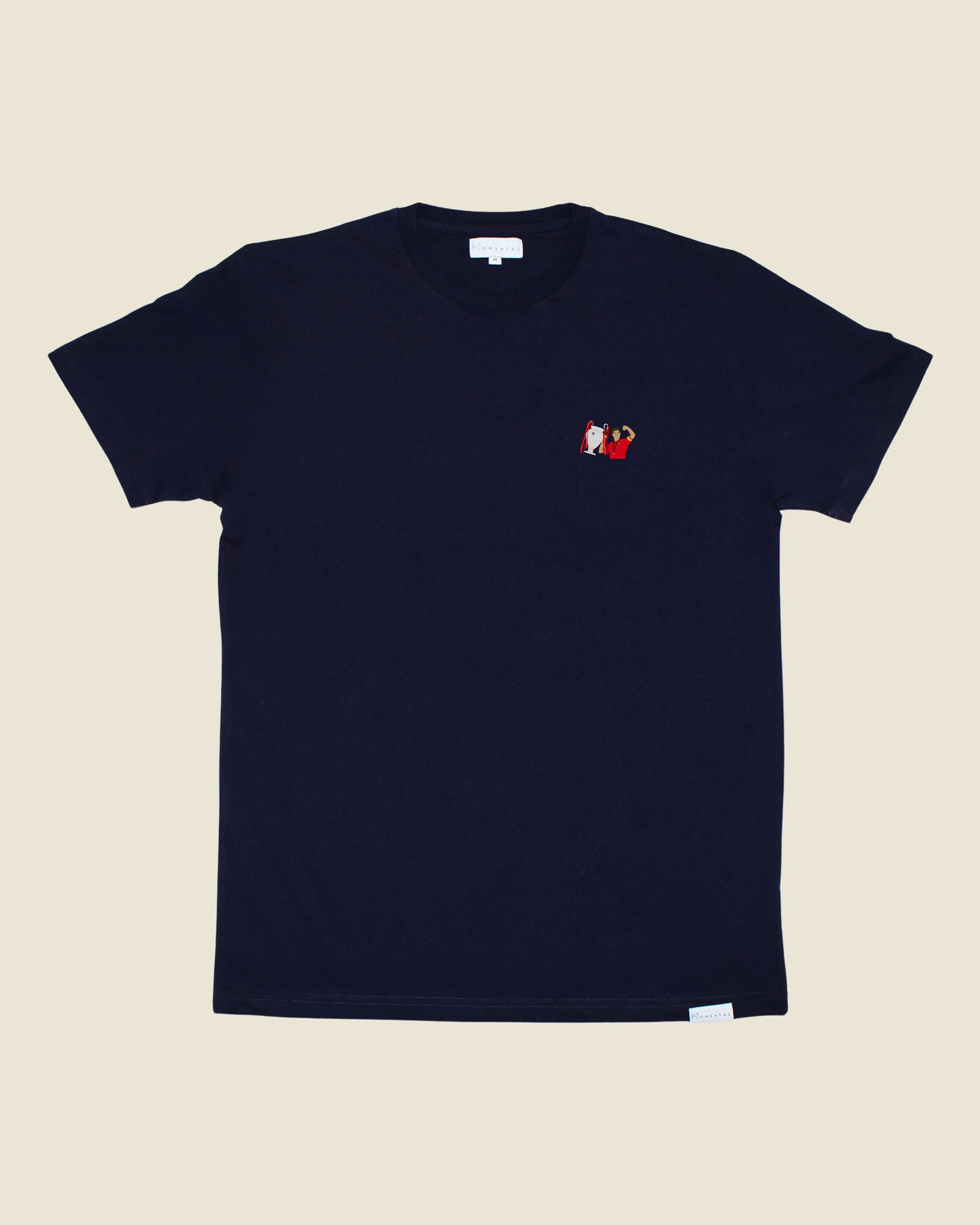 fodboldtrøje steven gerrard liverpool, navyblå t-shirt front