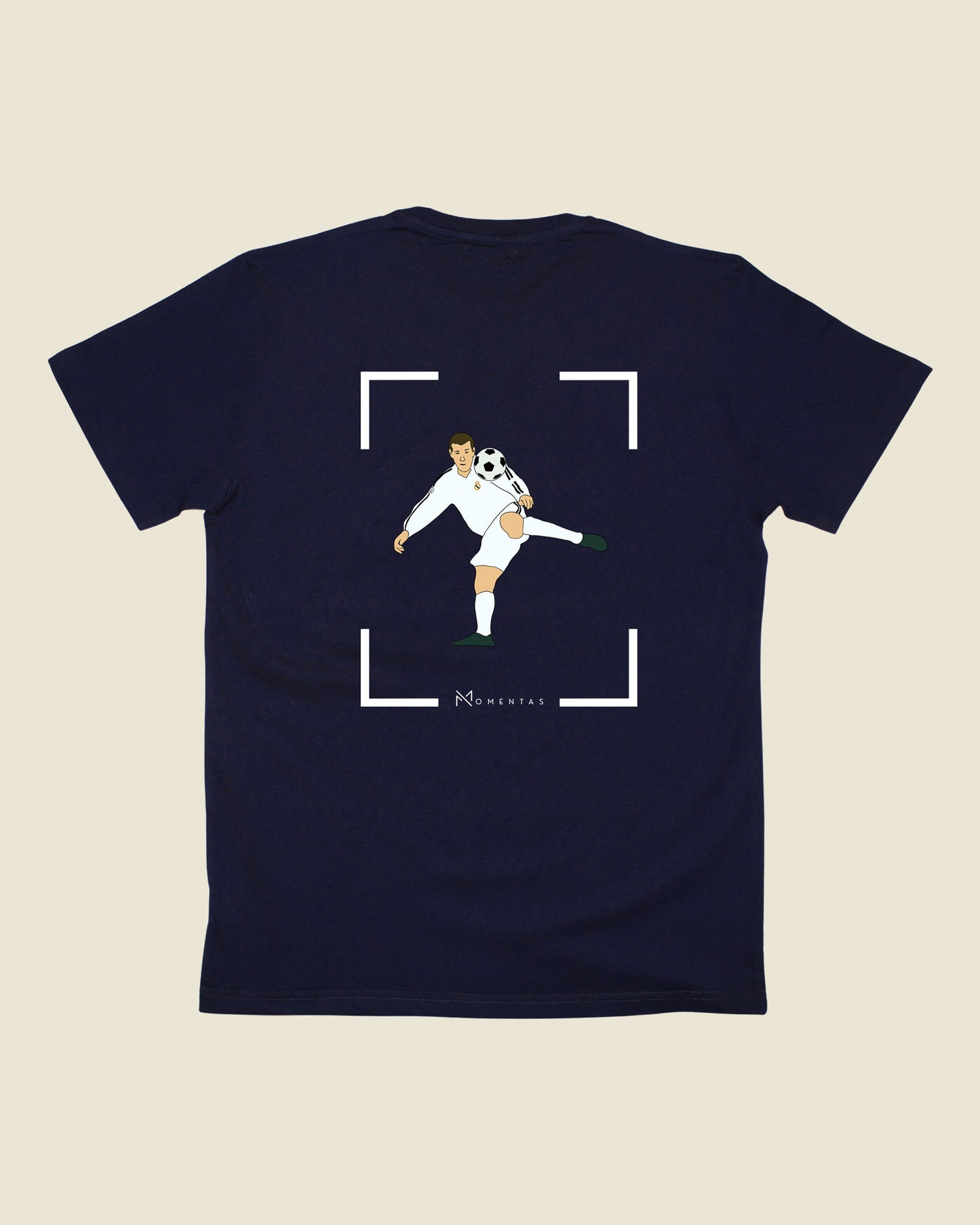 fodboldtrøje zinedine zidane real madrid, navyblå t-shirt ryg