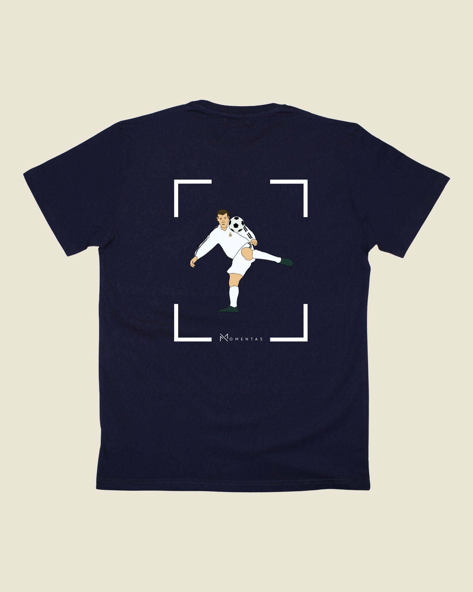 fodboldtrøje zinedine zidane real madrid, navyblå t-shirt ryg