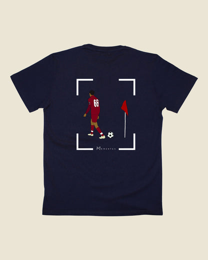 fodboldtrøje trent alexander-arnold liverpool, navyblå t-shirt ryg