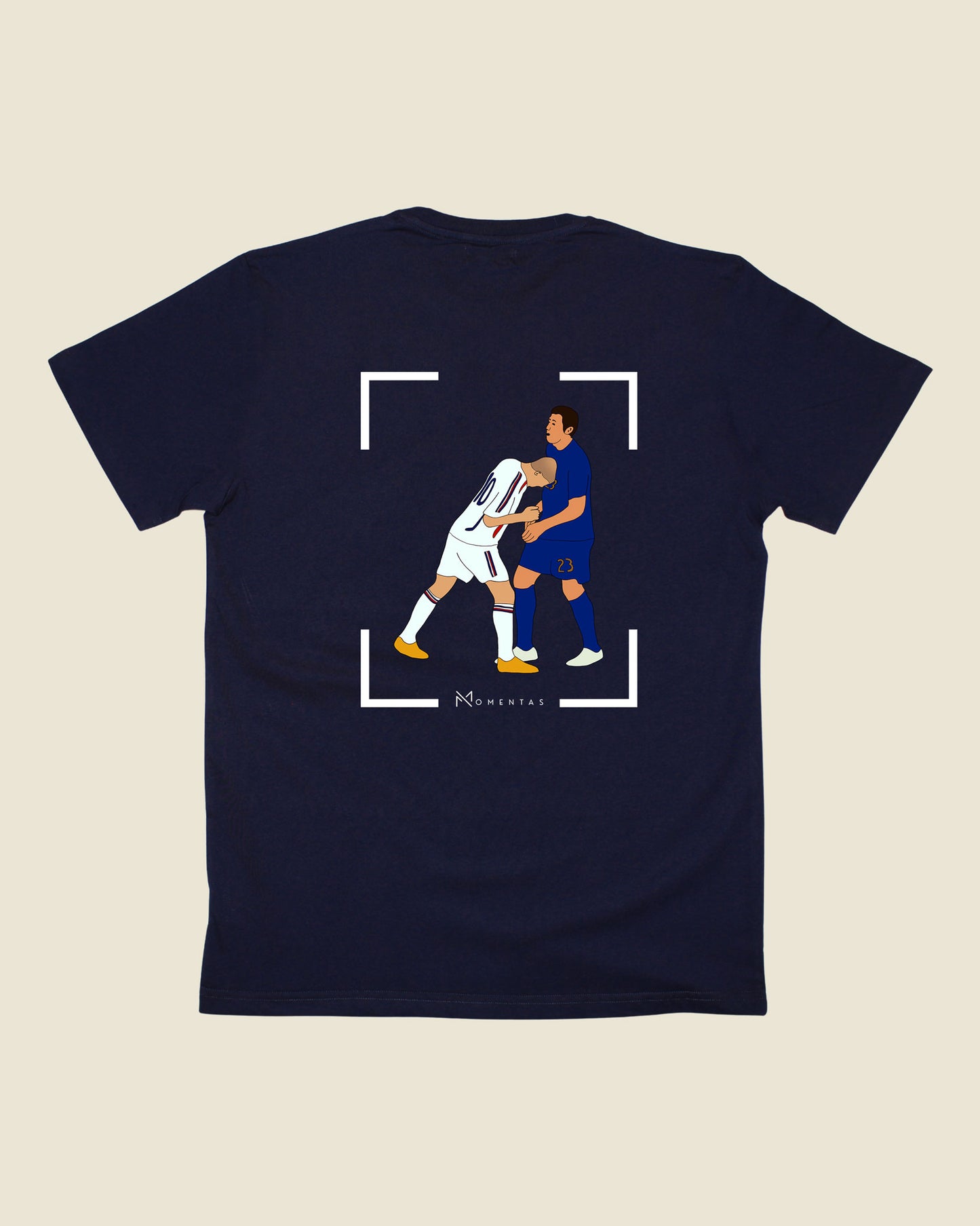 fodboldtrøje zinedine zidane frankrig, navyblå t-shirt ryg
