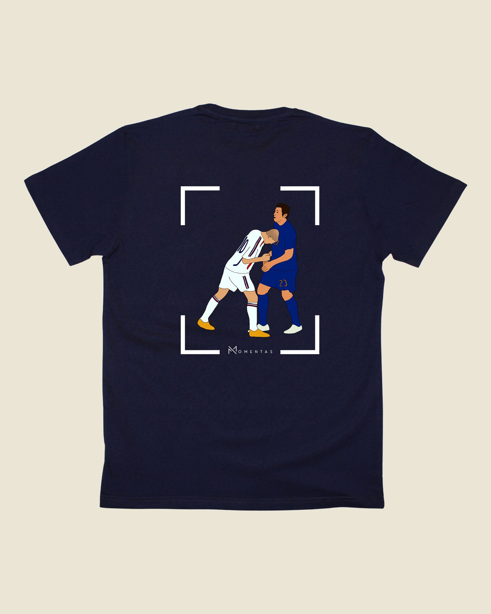 fodboldtrøje zinedine zidane frankrig, navyblå t-shirt ryg