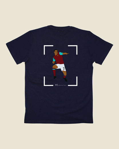 fodboldtrøje winston reid west ham, navyblå t-shirt ryg