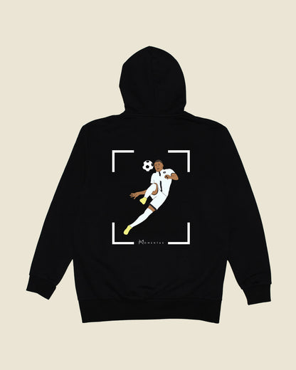 fodboldtrøje kylian mbappe psg, sort hoodie ryg