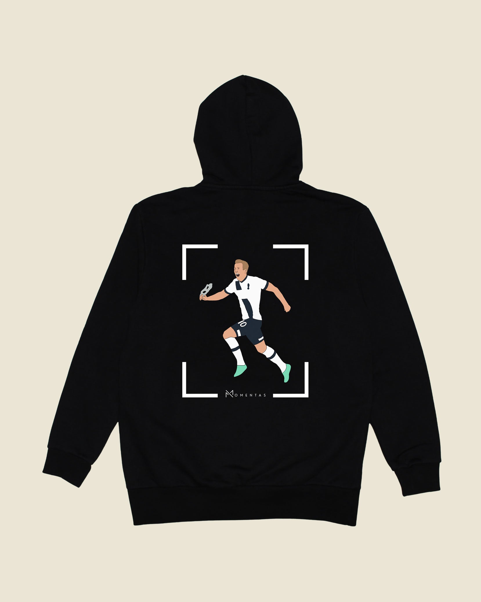 fodboldtrøje harry kane tottenham, sort hoodie ryg