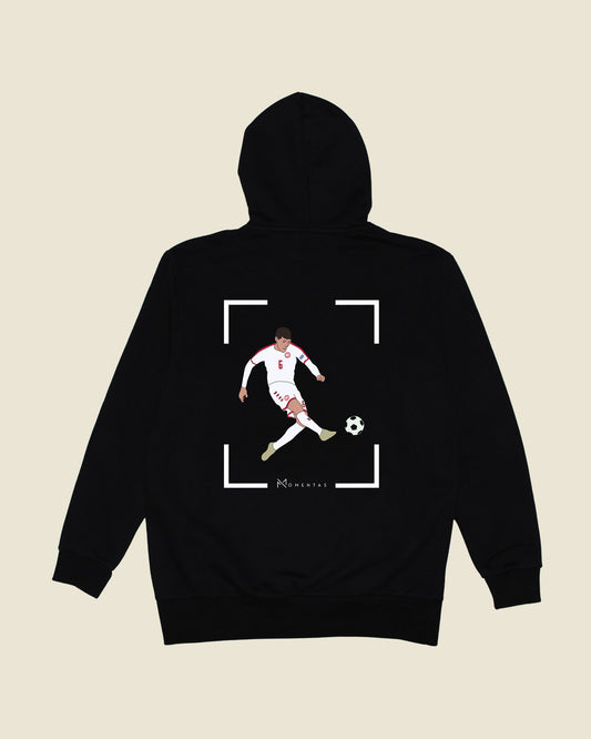 fodboldtrøje andreas christensen danmark, sort hoodie ryg