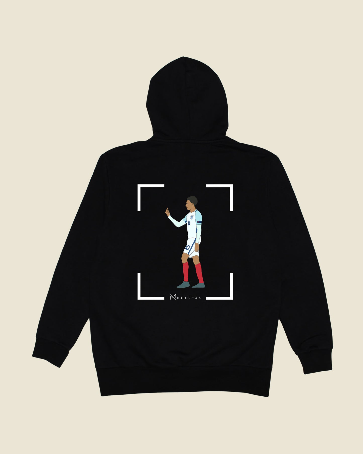 fodboldtrøje dele alli england, sort hoodie ryg