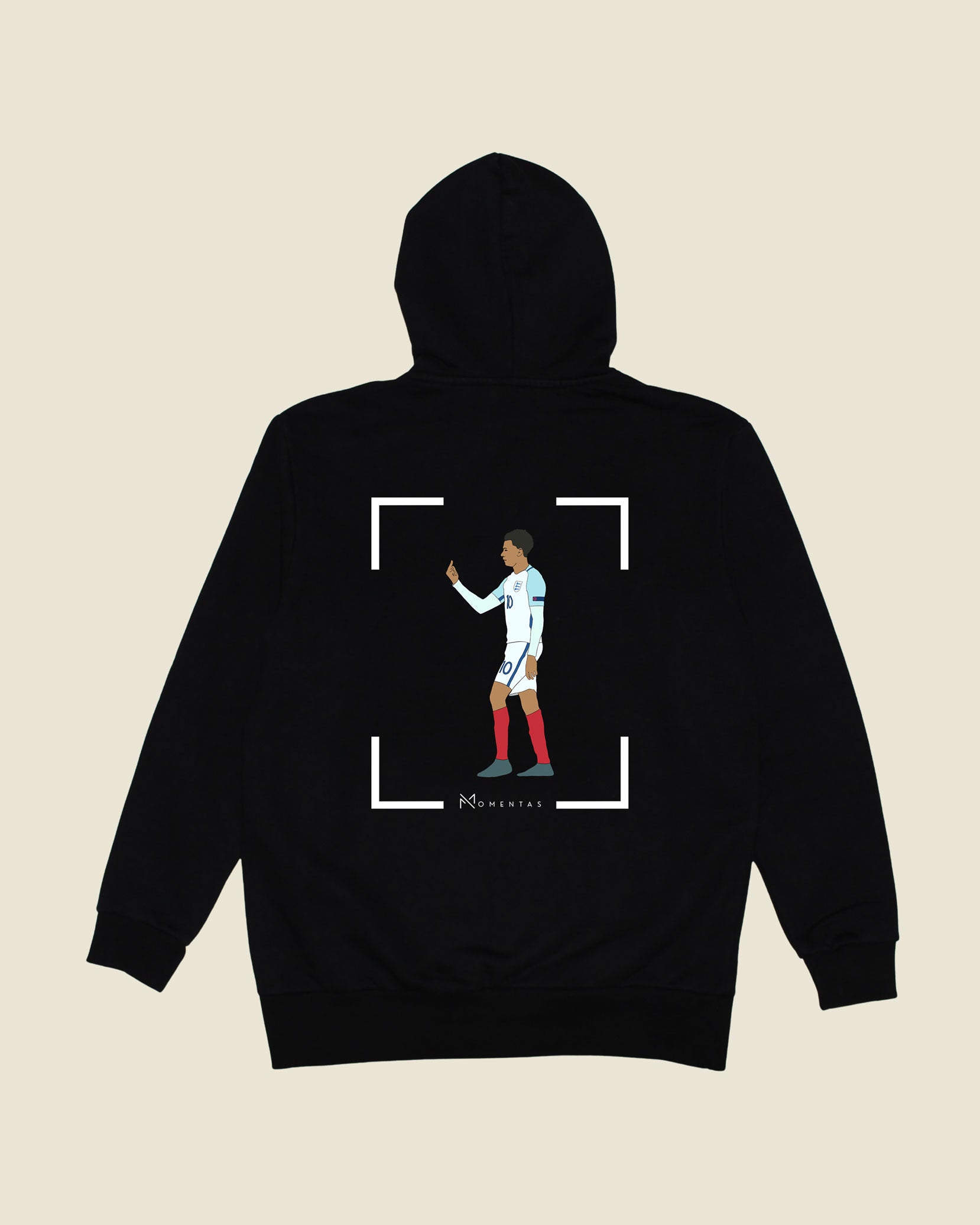fodboldtrøje dele alli england, sort hoodie ryg