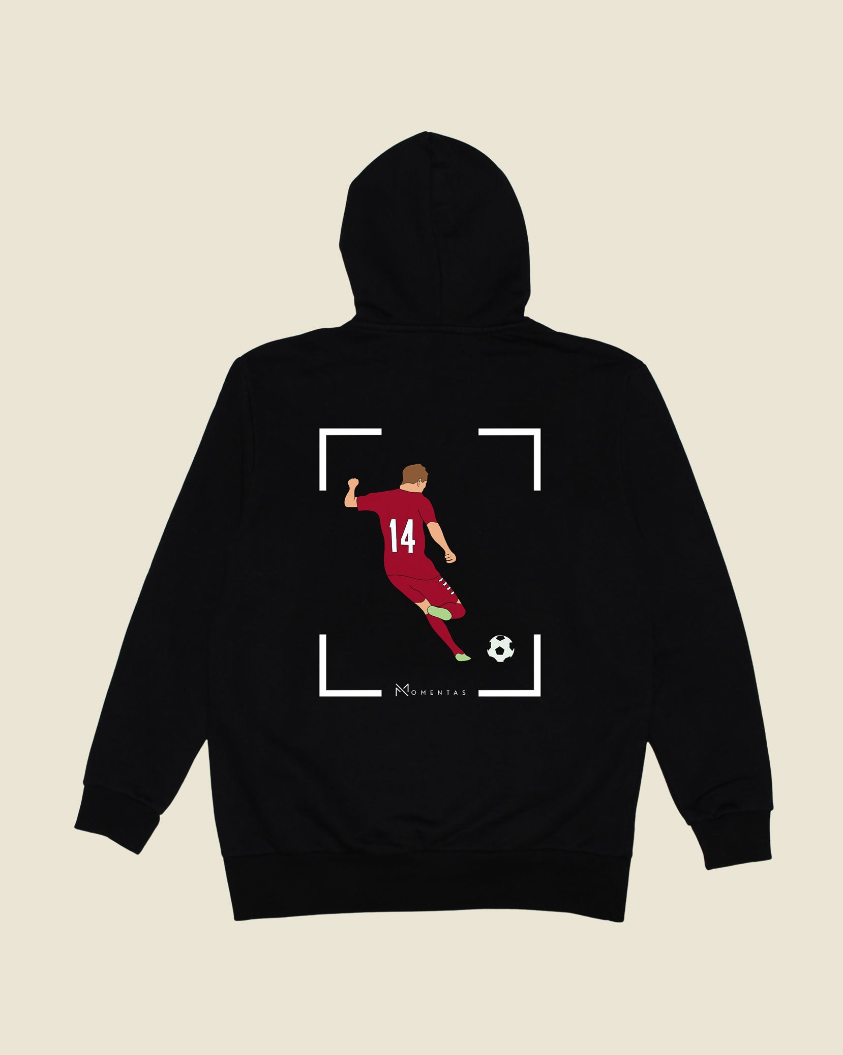fodboldtrøje mikkel damsgaard danmark, sort hoodie ryg