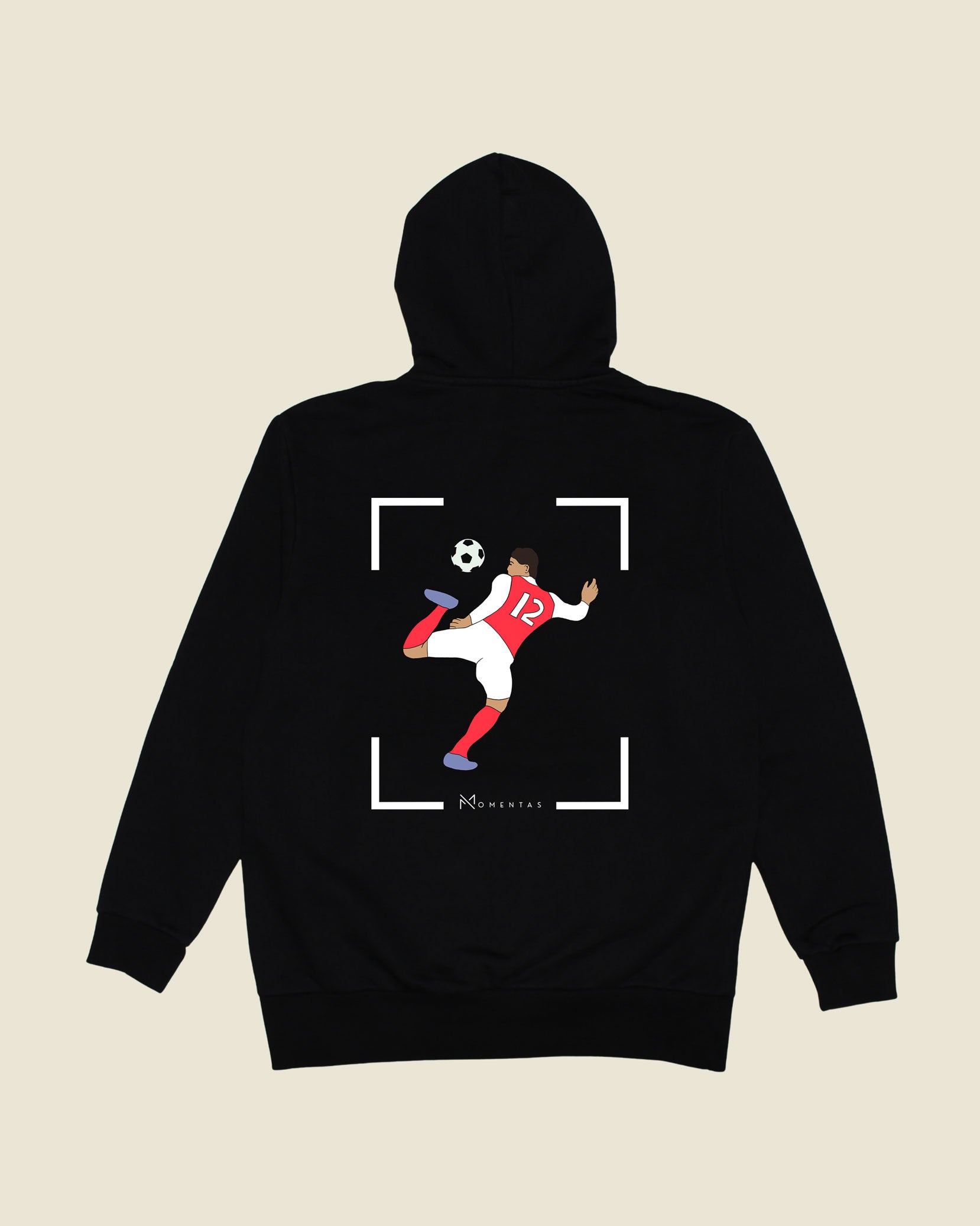 fodboldtrøje olivier giroud arsenal, sort hoodie ryg