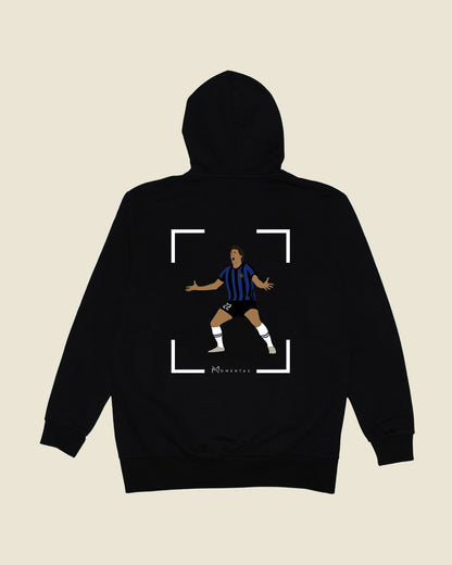 fodboldtrøje diego milito inter, sort hoodie ryg