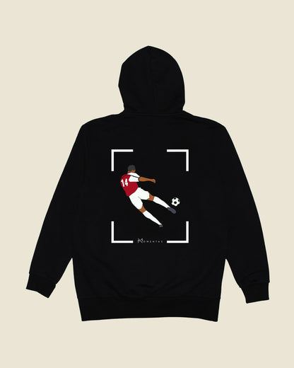 fodboldtrøje thierry henry arsenal, sort hoodie ryg