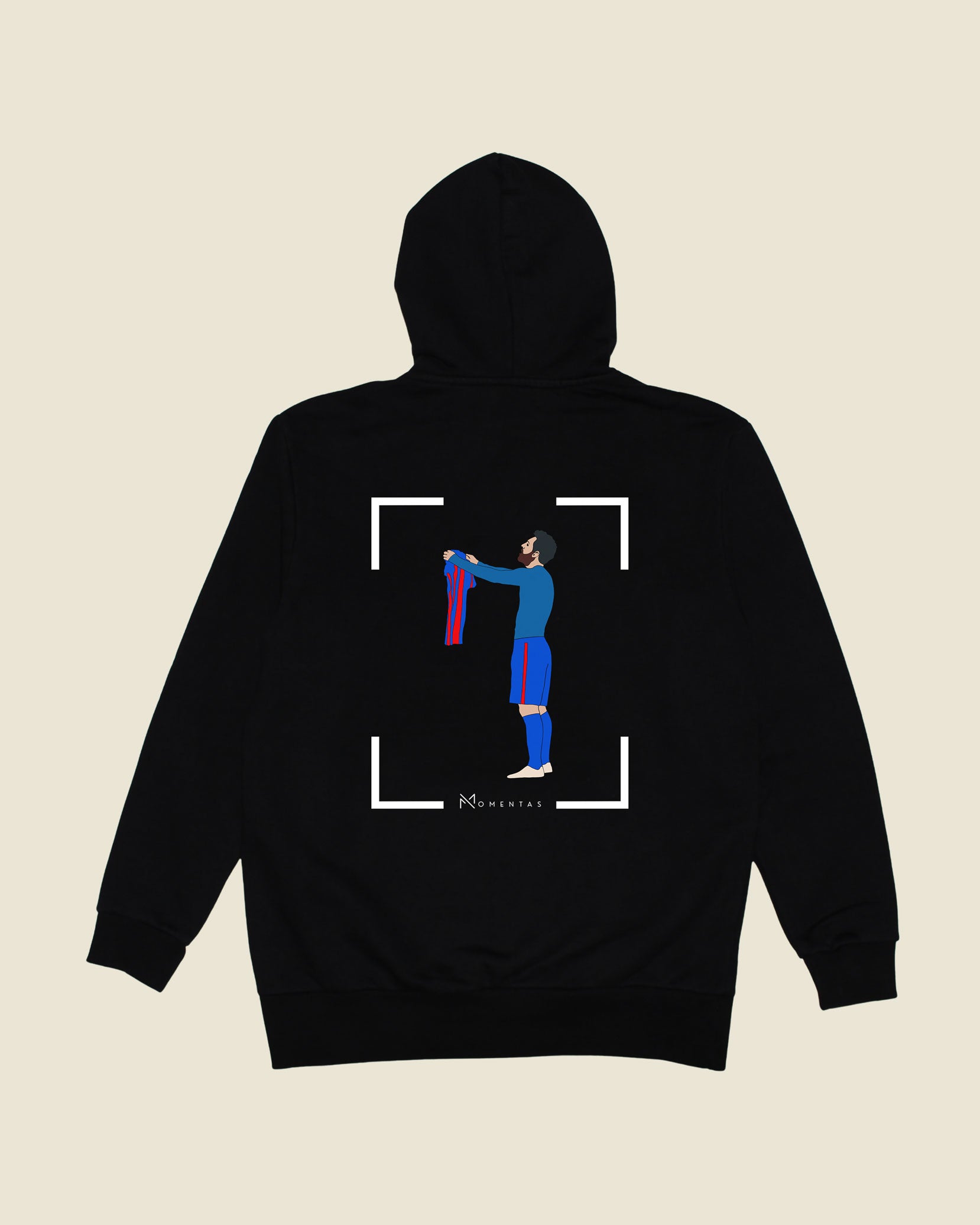 fodboldtrøje lionel messi fc barcelona, sort hoodie ryg