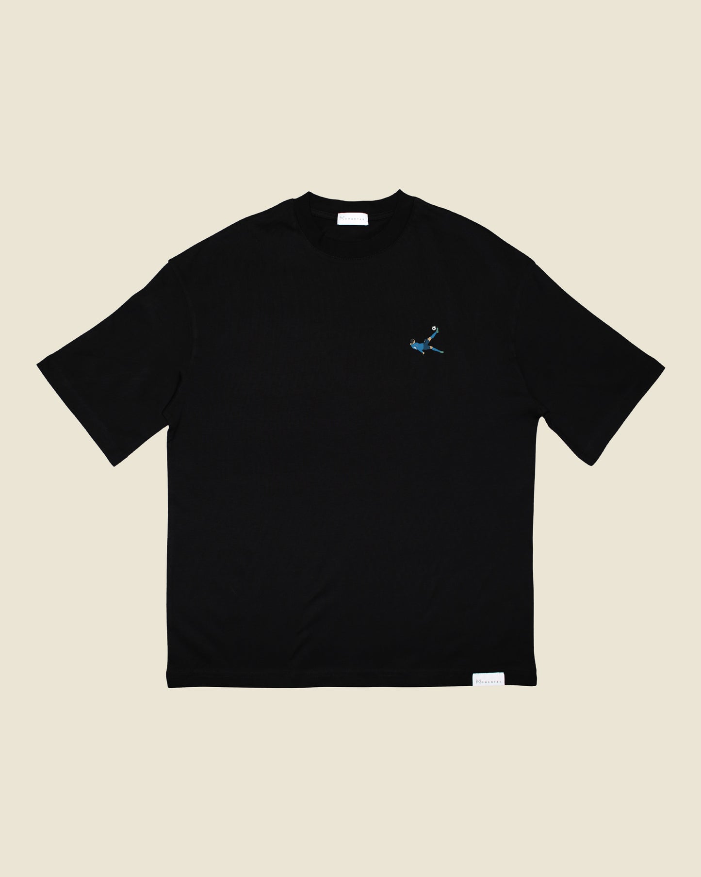 fodboldtrøje cristiano ronaldo real madrid, sort oversized t-shirt front