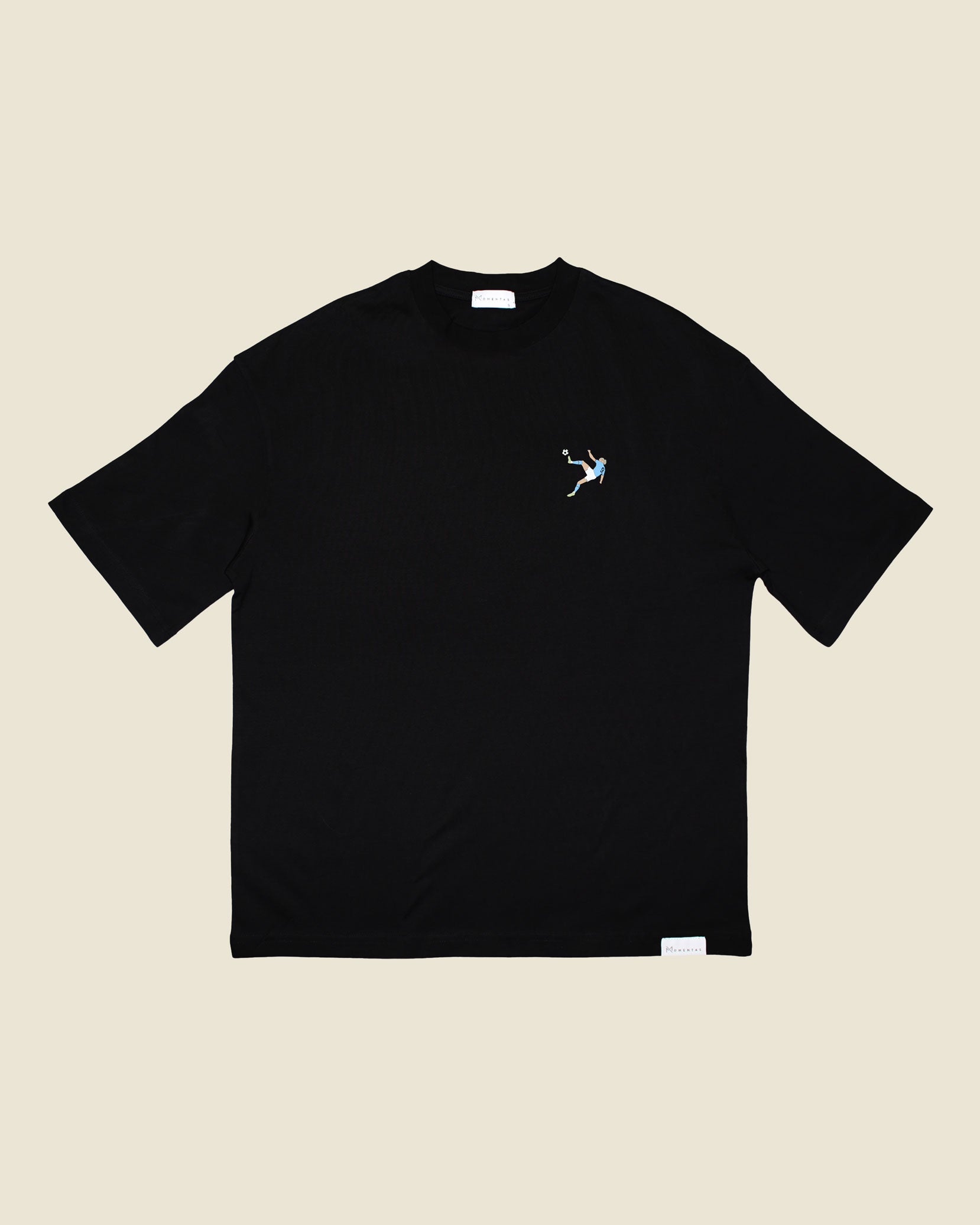 fodboldtrøje erling haaland manchester city, sort oversized t-shirt front