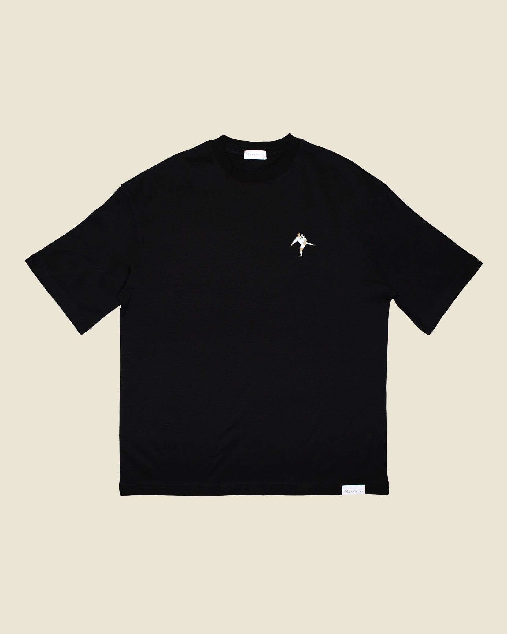 fodboldtrøje zinedine zidane real madrid, sort oversized t-shirt front