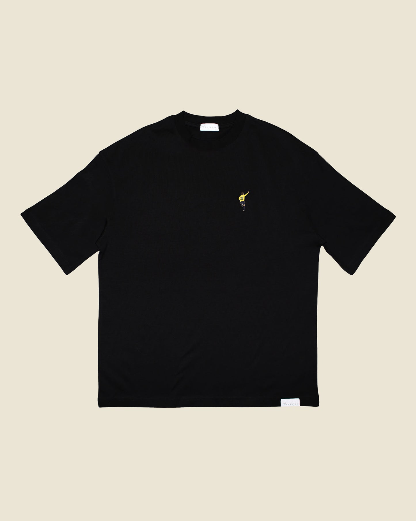 fodboldtrøje mike jensen brøndby, sort oversized t-shirt front