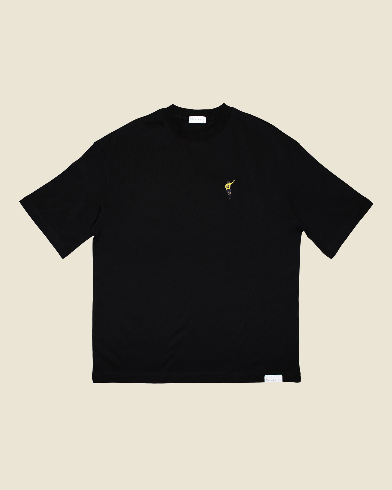 fodboldtrøje mike jensen brøndby, sort oversized t-shirt front