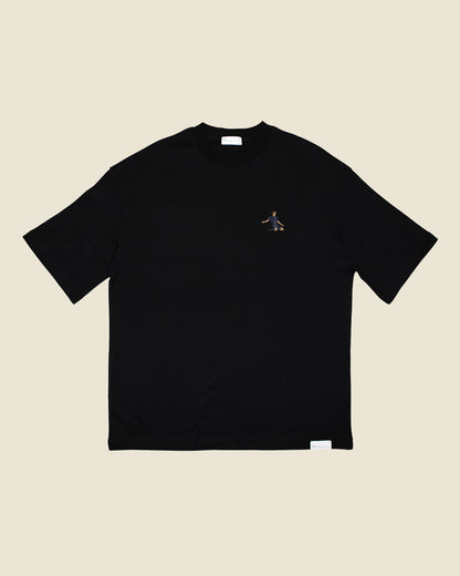 fodboldtrøje zlatan ibrahimovic psg, sort oversized t-shirt front