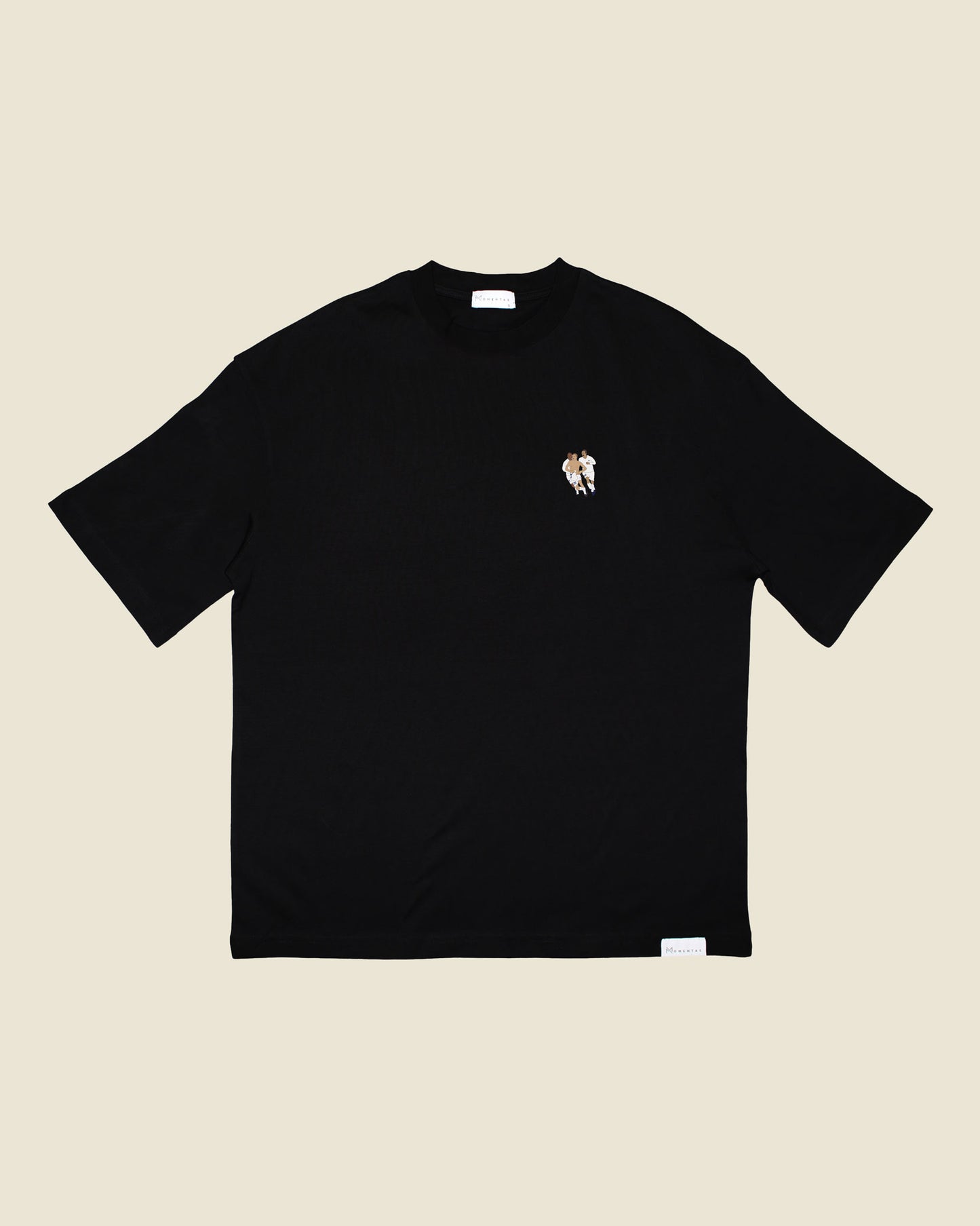 fodboldtrøje hjalte nørregaard fc københavn, sort oversized t-shirt front 