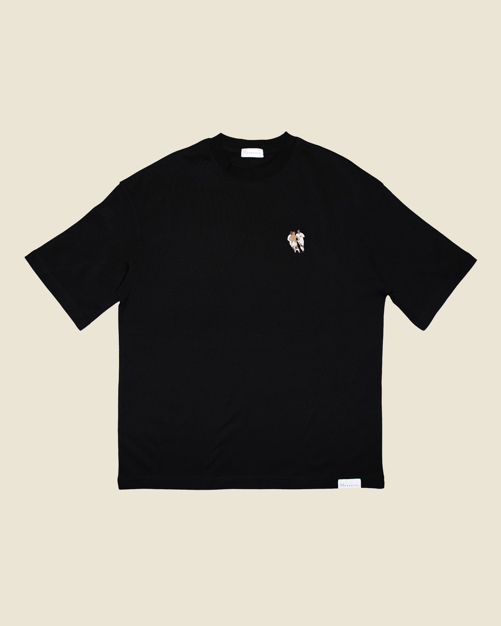 fodboldtrøje hjalte nørregaard fc københavn, sort oversized t-shirt front 