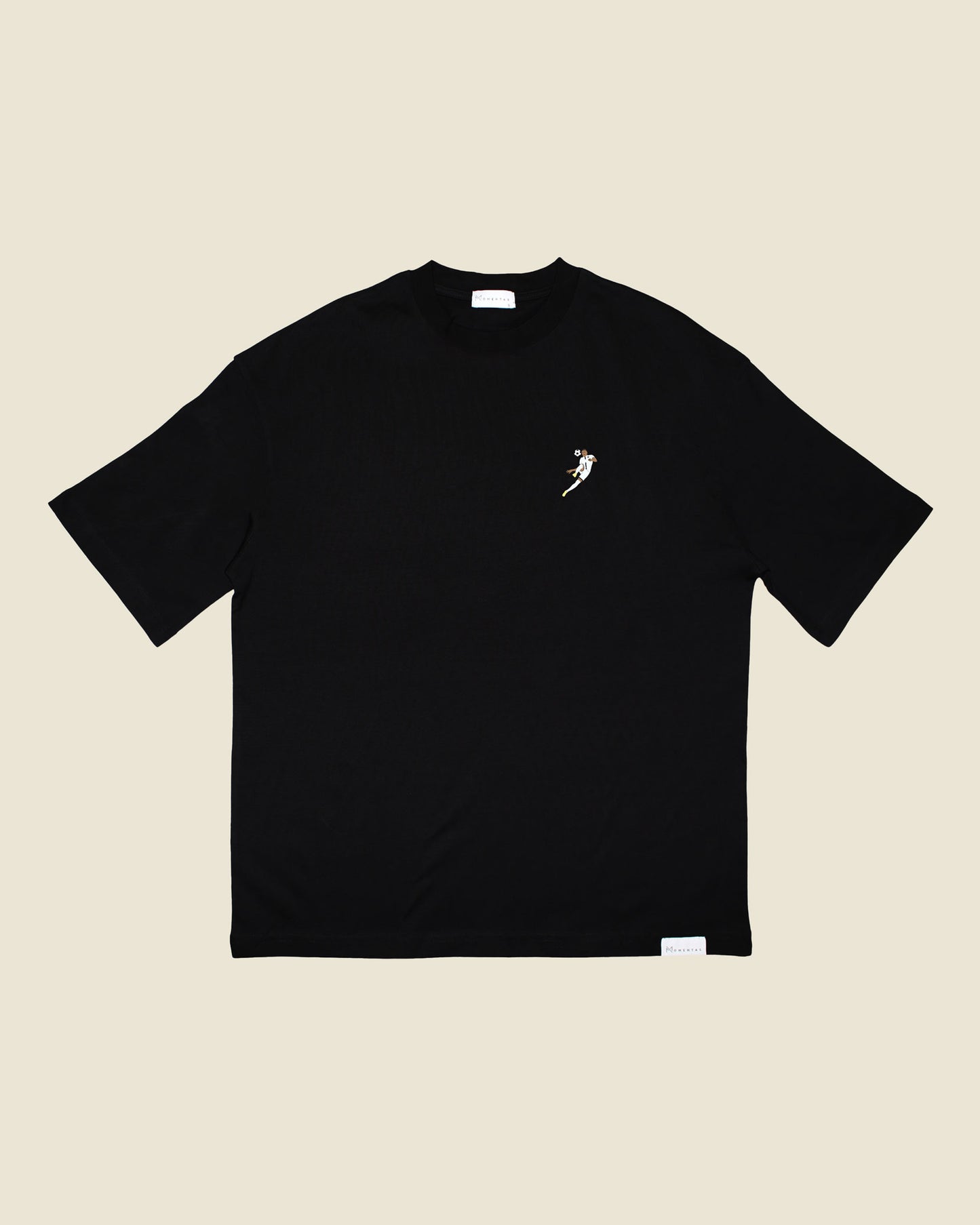 fodboldtrøje kylian mbappe psg, sort oversized t-shirt front