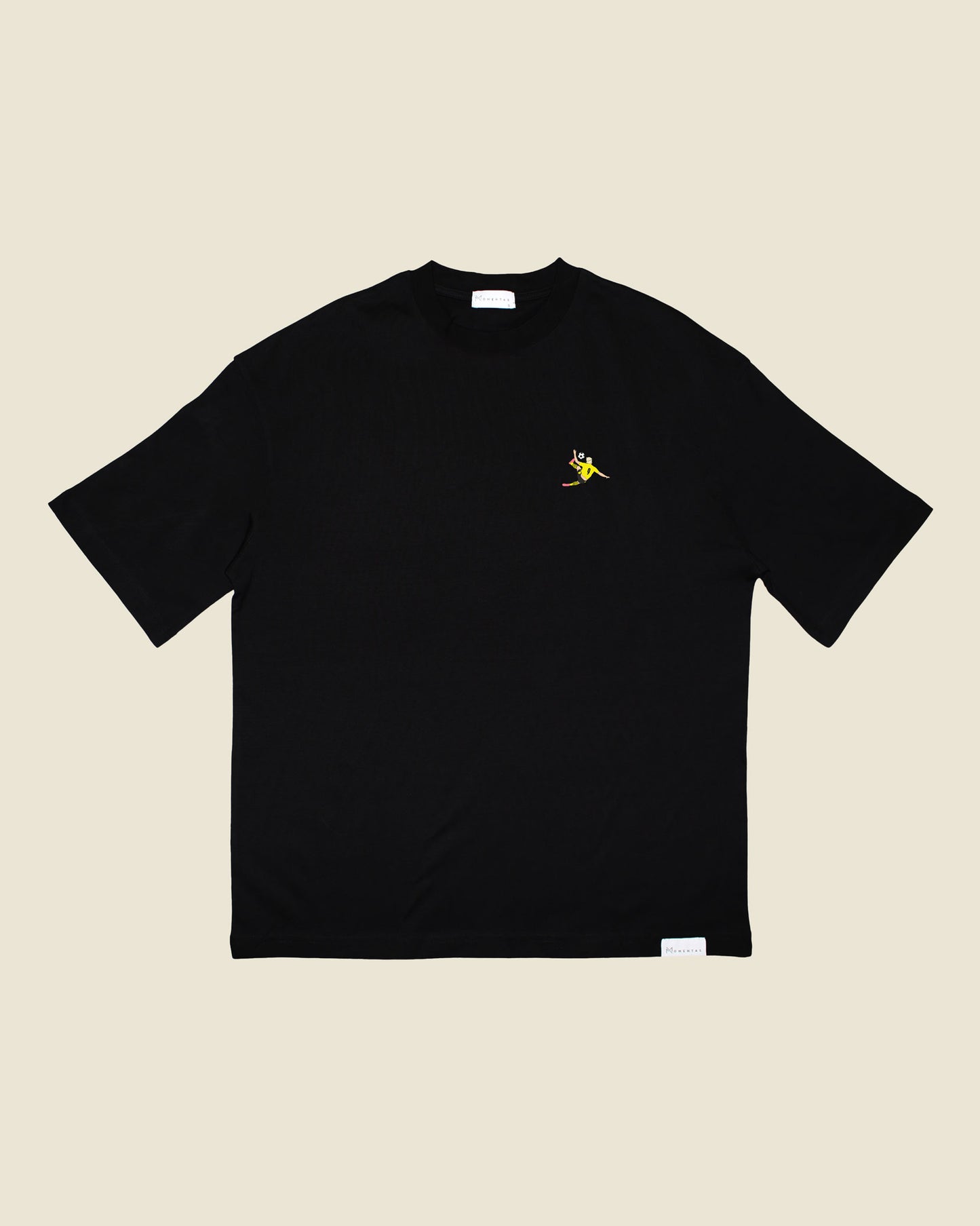 fodboldtrøje erling haaland dortmund, sort oversized t-shirt front