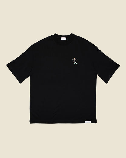 fodboldtrøje harry kane tottenham, sort oversized t-shirt front