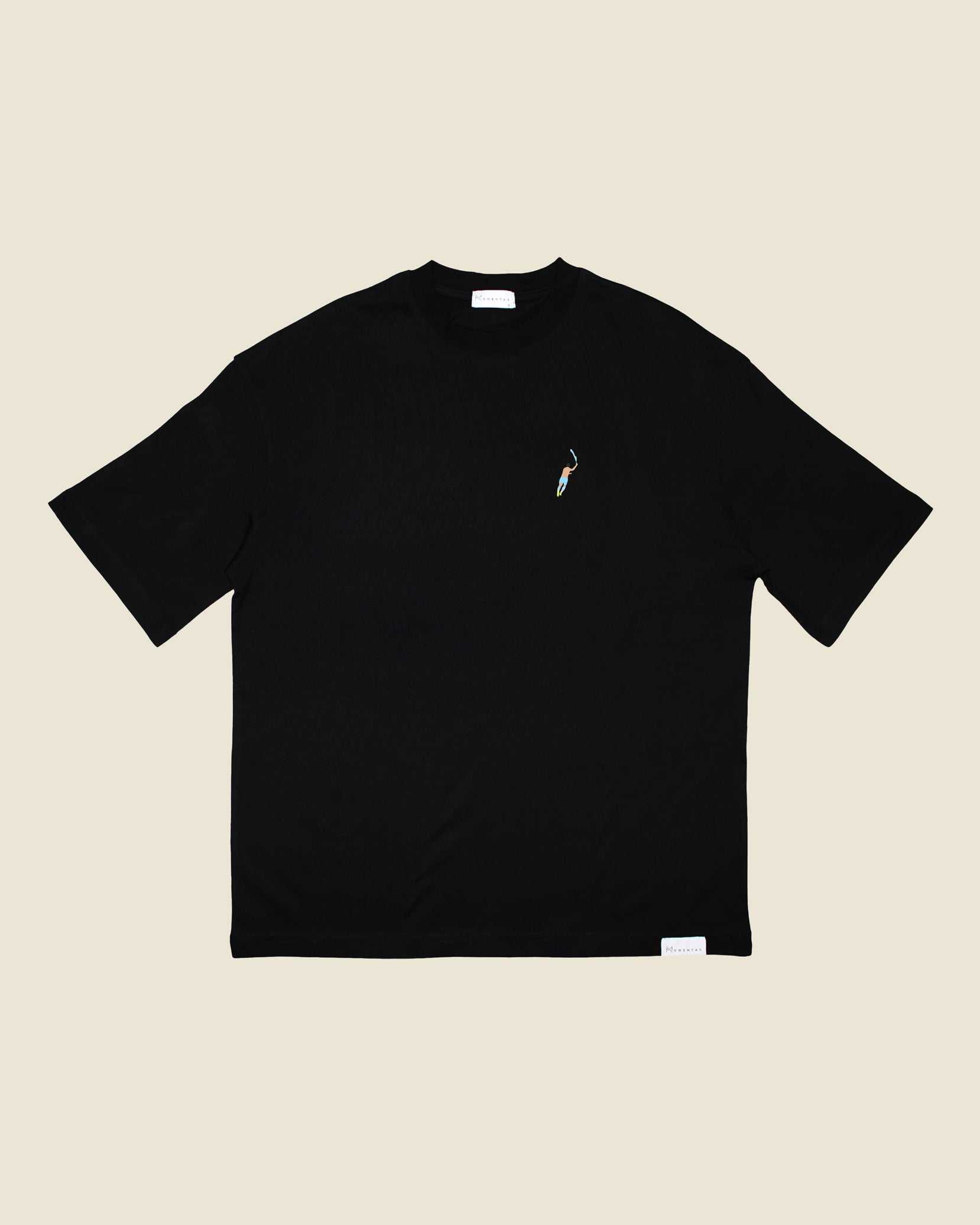 fodboldtrøje sergio agüero manchester city, sort oversized t-shirt front