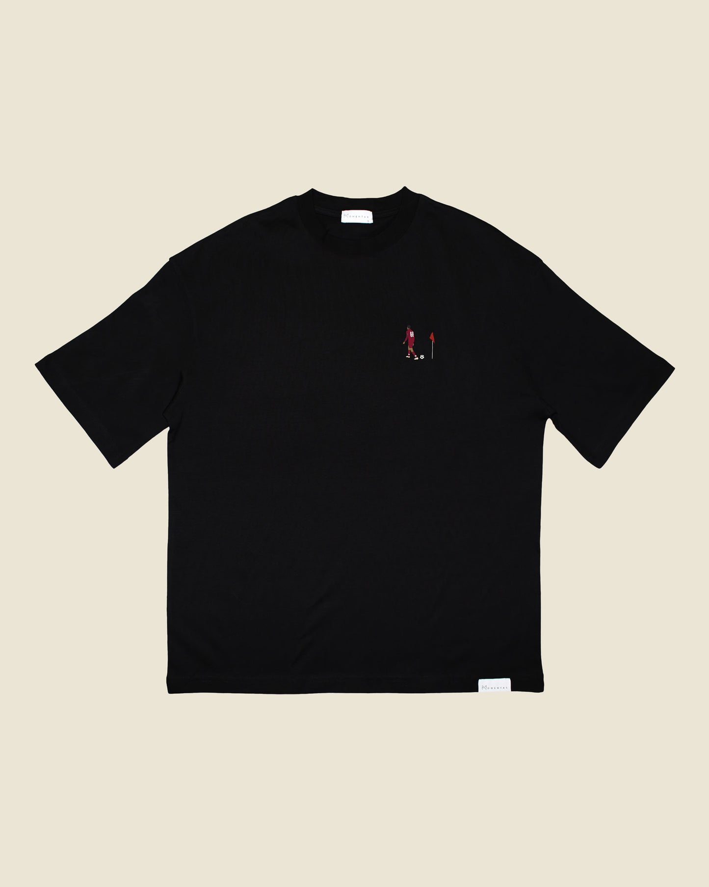 fodboldtrøje trent alexander-arnold liverpool, sort oversized t-shirt front