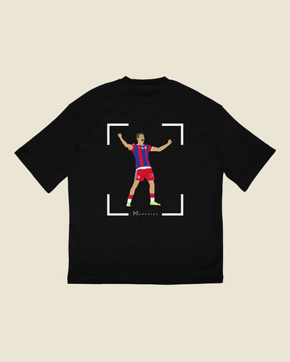 fodboldtrøje thomas müller bayern münchen, sort oversized t-shirt ryg