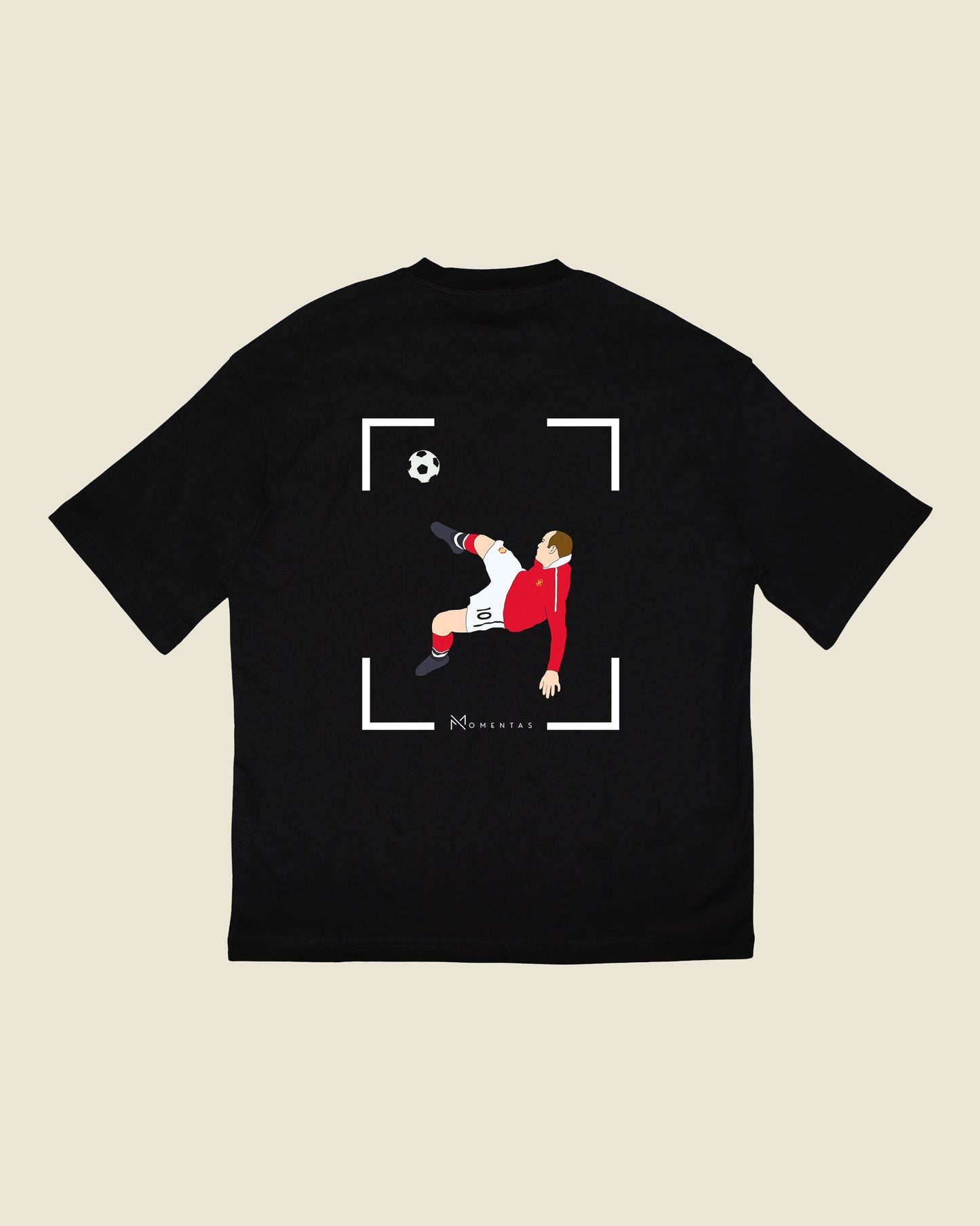 fodboldtrøje wayne rooney manchester united, sort oversized t-shirt ryg