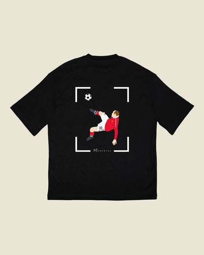 fodboldtrøje wayne rooney manchester united, sort oversized t-shirt ryg