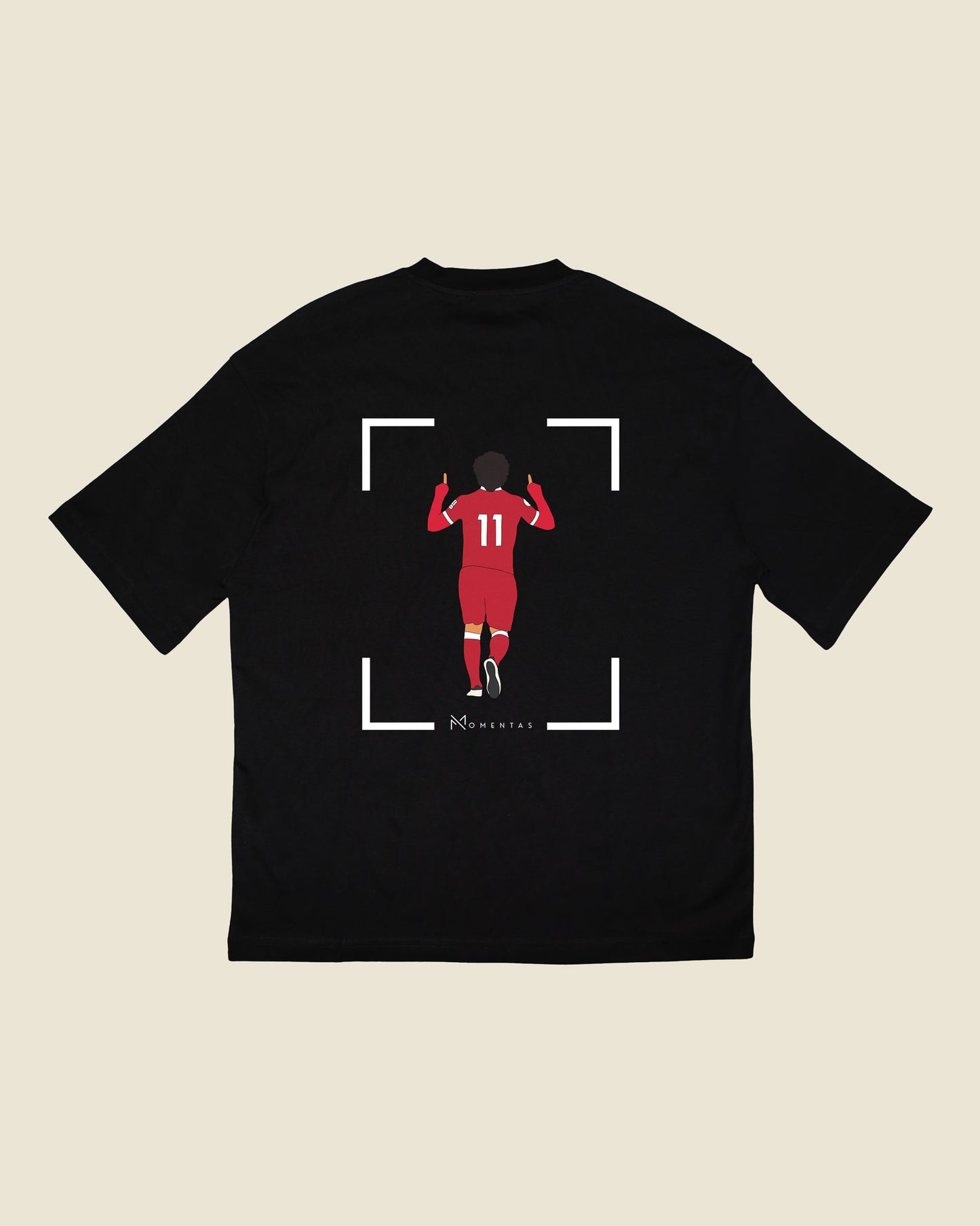 fodboldtrøje mohamed salah liverpool, sort oversized t-shirt ryg