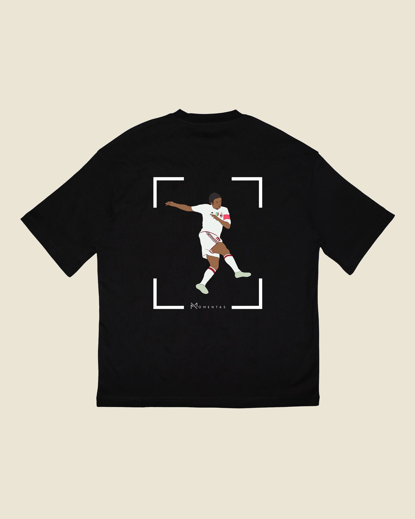 fodboldtrøje paolo maldini ac milan, sort oversized t-shirt ryg