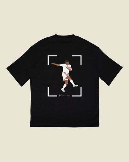 fodboldtrøje paolo maldini ac milan, sort oversized t-shirt ryg