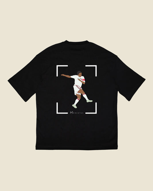 fodboldtrøje paolo maldini ac milan, sort oversized t-shirt ryg