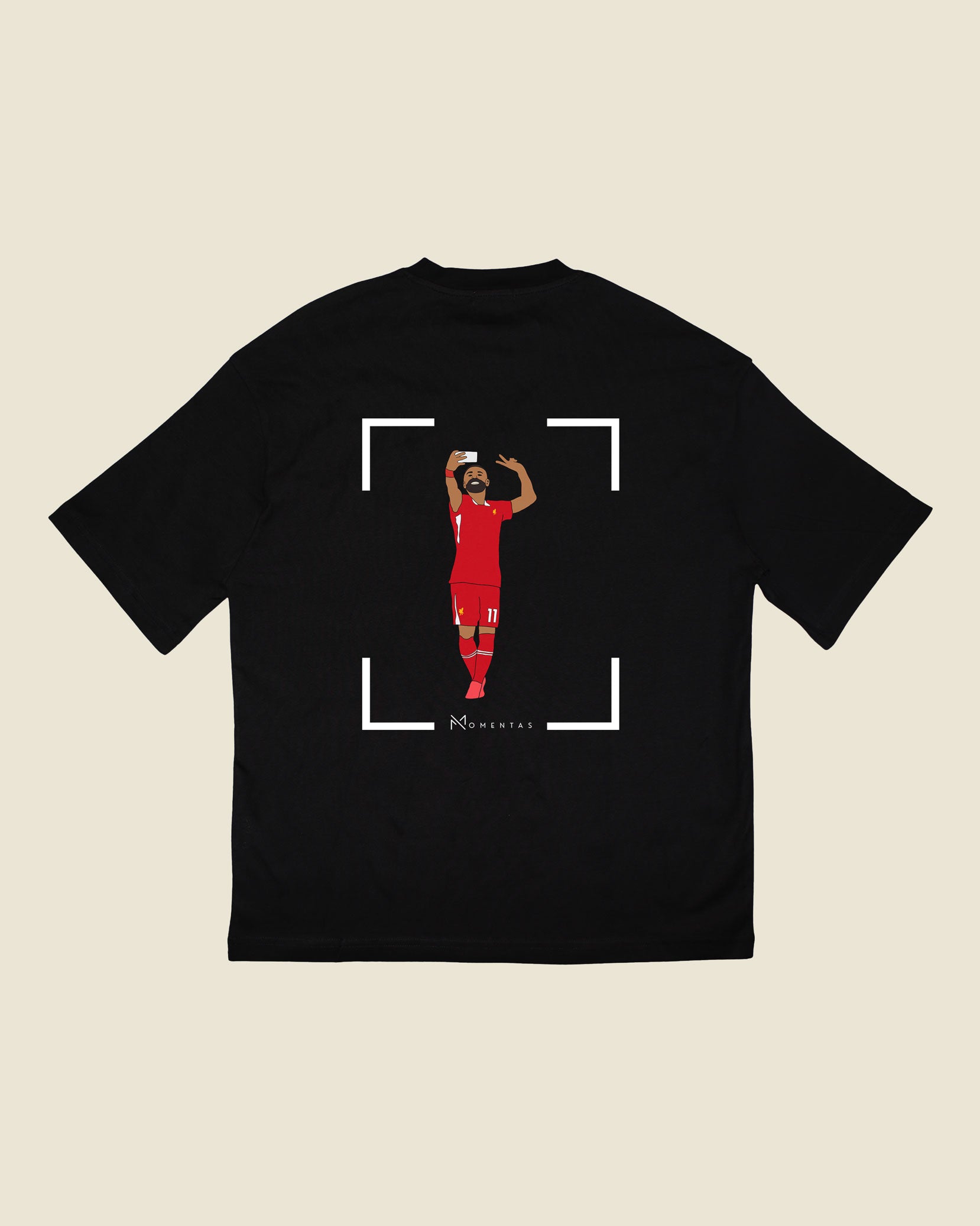 fodboldtrøje mohamed salah liverpool, sort oversized t-shirt ryg