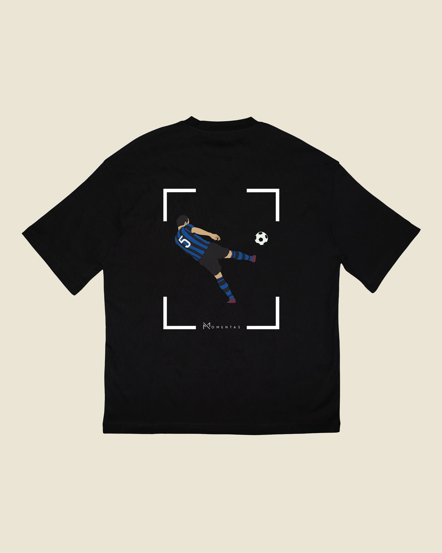 fodboldtrøje dejan stankovic inter, sort oversized t-shirt ryg