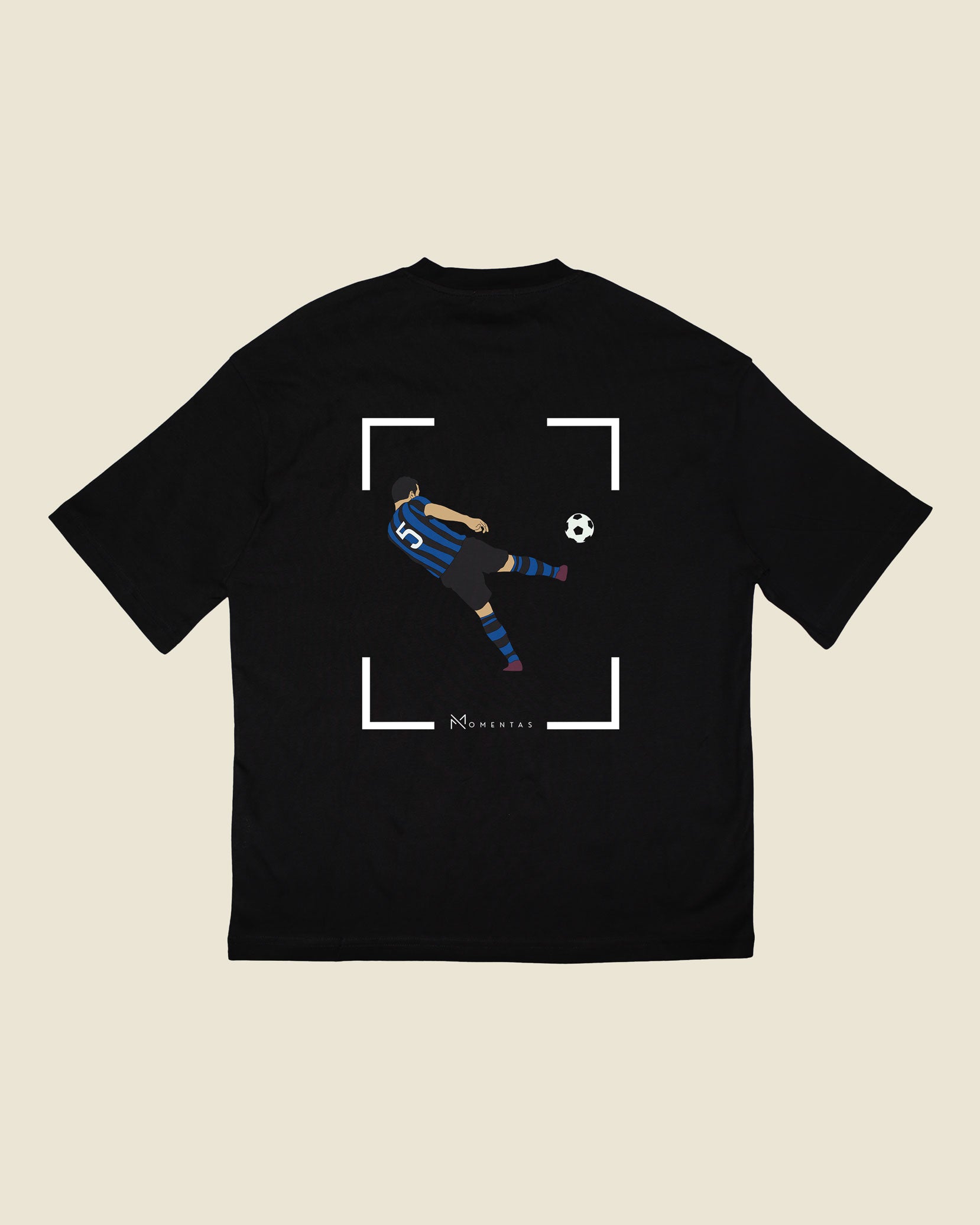 fodboldtrøje dejan stankovic inter, sort oversized t-shirt ryg