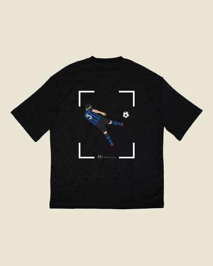 fodboldtrøje dejan stankovic inter, sort oversized t-shirt ryg