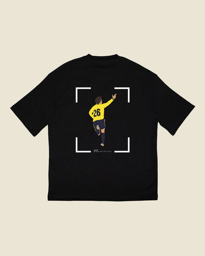 fodboldtrøje mike jensen brøndby, sort oversized t-shirt ryg