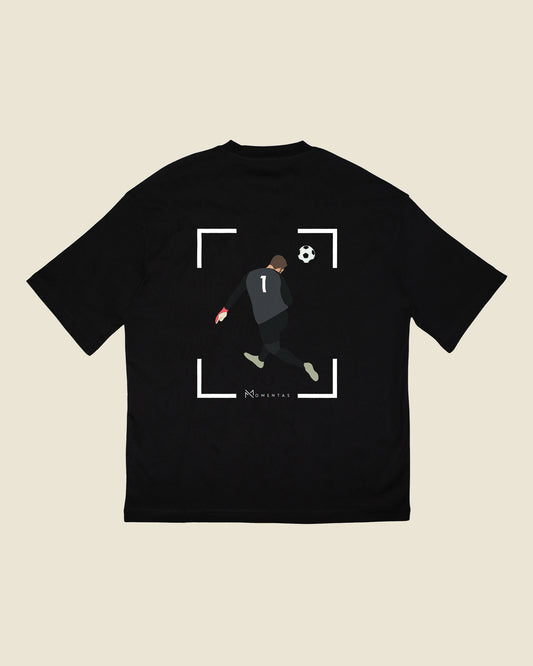 fodboldtrøje alisson becker liverpool, sort oversized t-shirt ryg